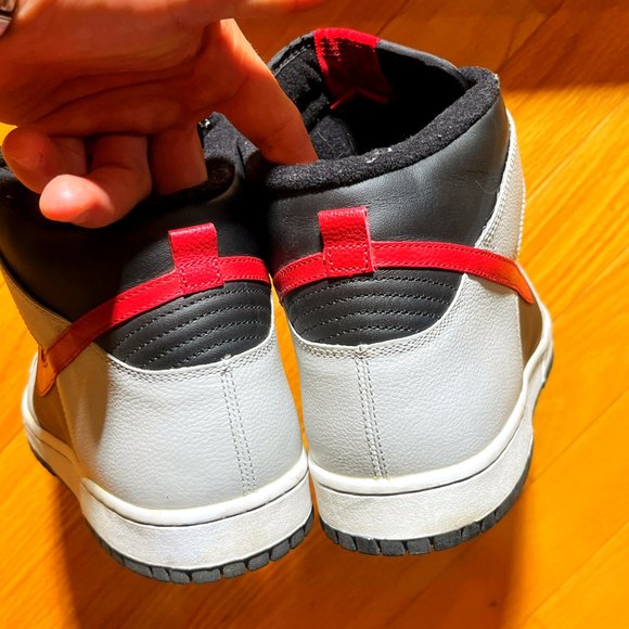 SOLD - RARE -2004 Nike Dunk High STEALTH - DEEP RED BLACK 304717 061 + WORN ONCE - Picture 5 of 7